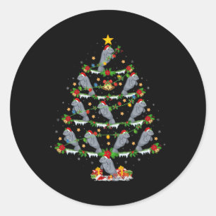 Sticker Rond Animaux de animaux domestiques lumières Père Noël 