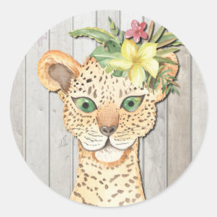 STICKER ROND ANIMAUX DE FÊTE