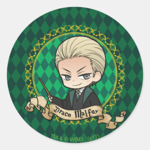 Sticker Rond Anime Draco Malfoy