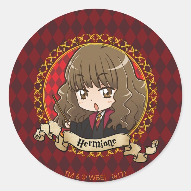 Sticker Rond Anime Hermione Granger (Devant)