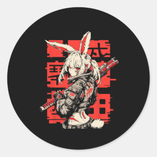 Sticker Rond Anime Manga Cyberpunk Techwear Esthétique Harajuku