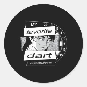 Sticker Rond Anime Motif Avec D Dit Mon Anime D Préféré