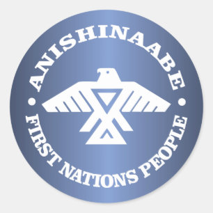 Sticker Rond Anishinaabe (Ojibwe, Chippewa)