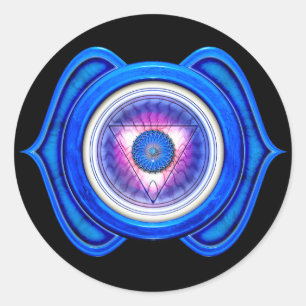 Sticker Rond Anja ou le troisième oeil le 6ème Chakra