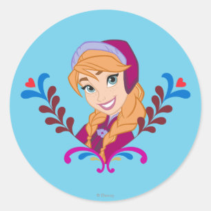 Sticker Rond Anna   Coeur fort