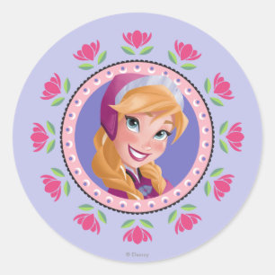 Sticker Rond Anna   Princesse
