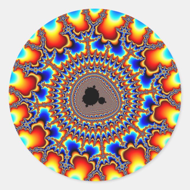 Sticker Rond Anneau de flamme (Devant)