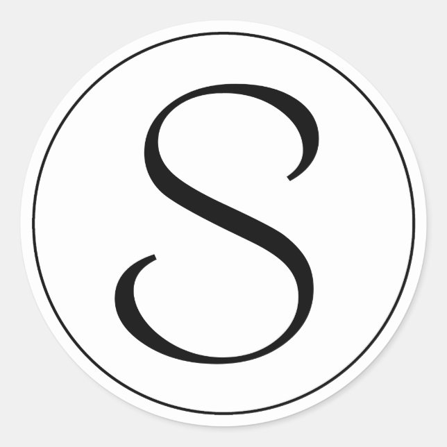 Sticker Rond Anneau noir Bernhard Tango Monogramme (Devant)