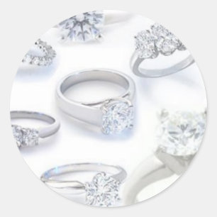 Sticker Rond Anneaux de diamant