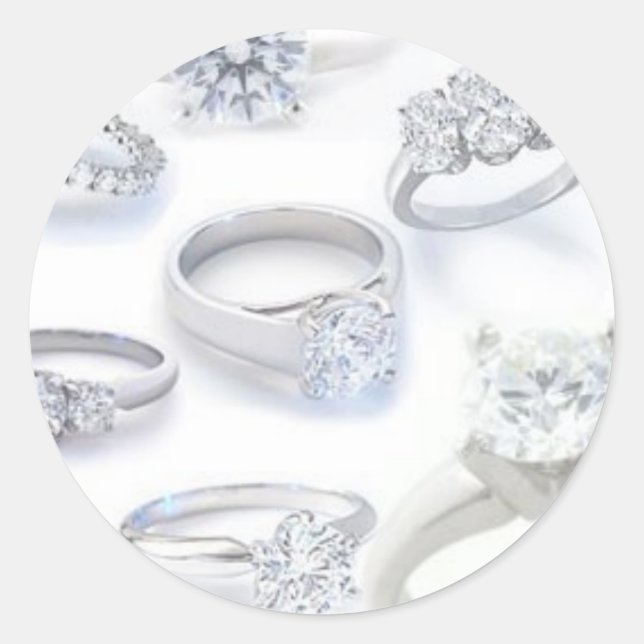 Sticker Rond Anneaux de diamant (Devant)