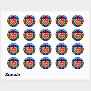 Sticker Rond Année de changement Octoberfest 20xx Ich Liebe Dic