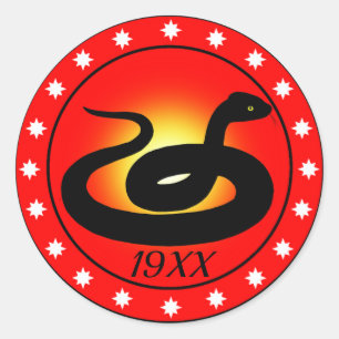 Sticker Rond Année du serpent