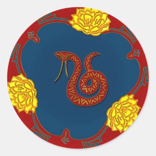Sticker Rond Année du serpent (Stickers ronds)