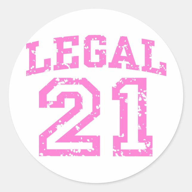 Sticker Rond Anniversaire 21 ans (Devant)
