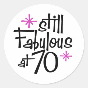 Sticker Rond Anniversaire 70 ans