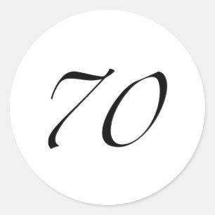 Sticker Rond Anniversaire 70 ans