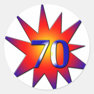 Sticker Rond Anniversaire 70 ans