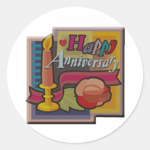 STICKER ROND ANNIVERSAIRE DE CANDLE T