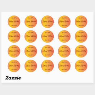 Sticker Rond Anniversaire de Gradient