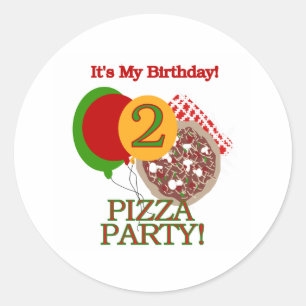 Sticker Rond Anniversaire de la 2ème fête de la Pizza