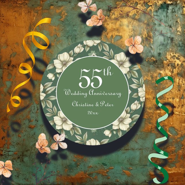 Sticker Rond Anniversaire de la florale ivoirienne et Mariage é (Créateur téléchargé)