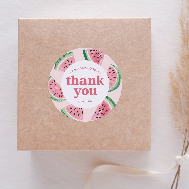 Sticker Rond Anniversaire de la pastèque (Créateur téléchargé)