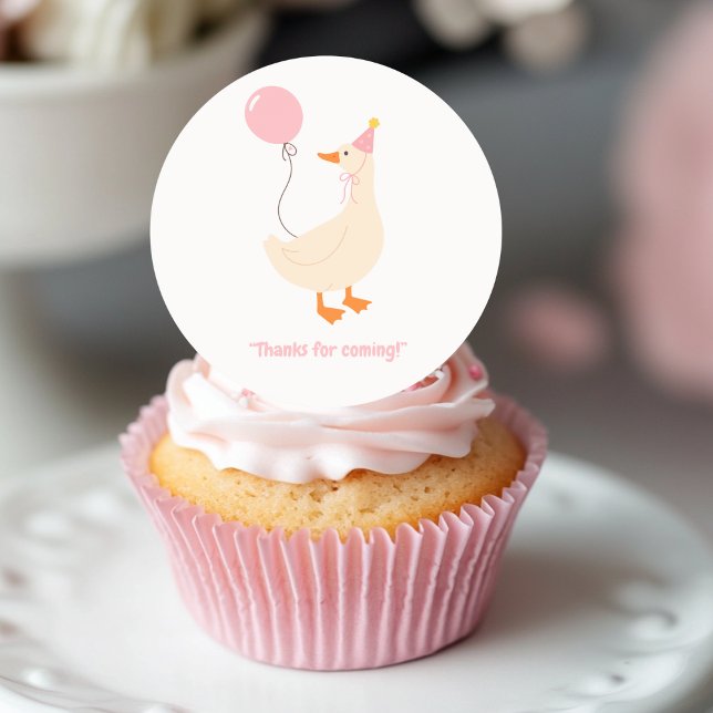 Sticker Rond Anniversaire de l'oie sotte (Créateur téléchargé)