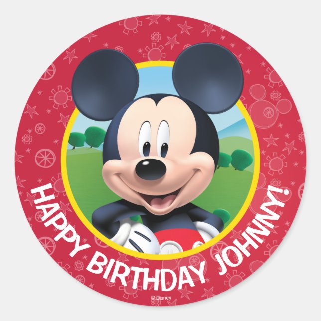 Sticker Rond Anniversaire de Mickey Mouse (Devant)