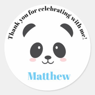 Sticker Rond Anniversaire de Panda