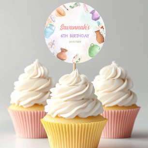 Sticker Rond Anniversaire de peinture de poterie