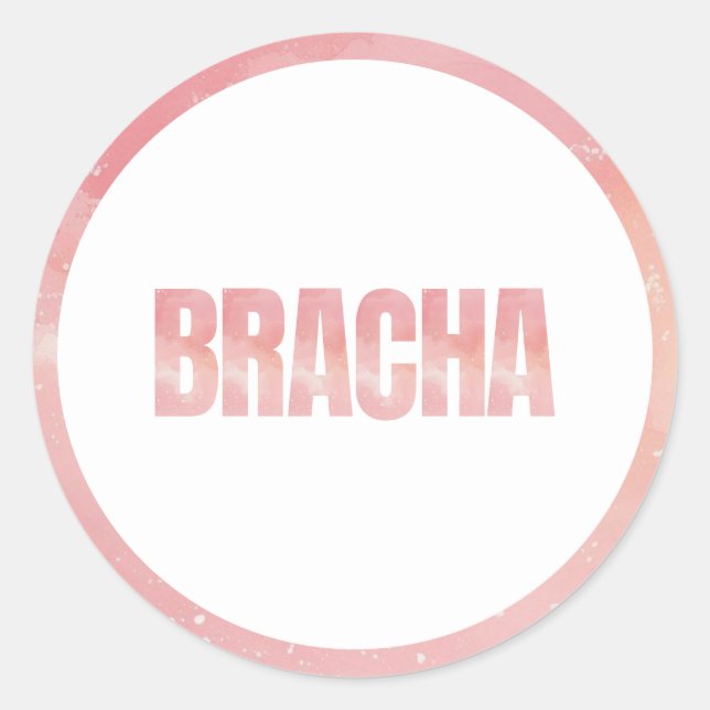 Sticker Rond Anniversaire de Tie dye bas mitzva (Devant)