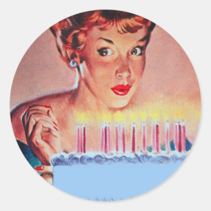 Sticker Rond Anniversaire des années 1950