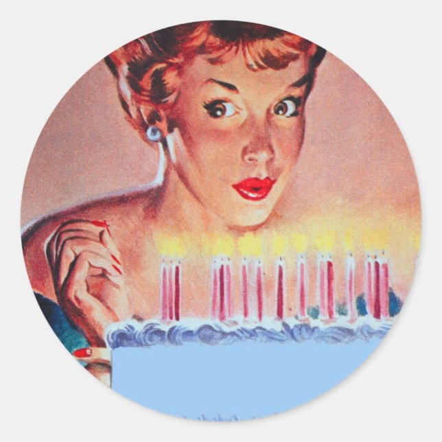 Sticker Rond Anniversaire des années 1950 (Devant)