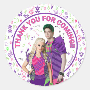 Sticker Rond Anniversaire des enfants Disney Zombies