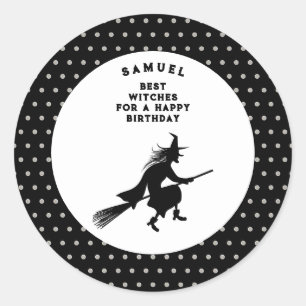 Sticker Rond Anniversaire d'Halloween pour enfants - Petite sor