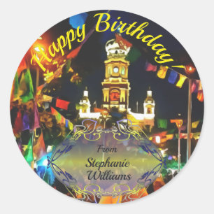 Sticker Rond Anniversaire Dia de Los Muertos PV-190130
