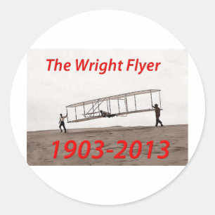 Sticker Rond Anniversaire d'insecte de Wright (1903-2013)
