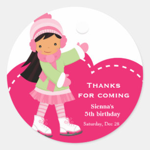 Sticker Rond Anniversaire du patinage sur glace