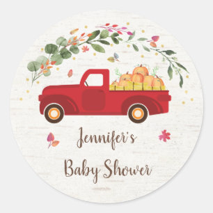 Sticker Rond Anniversaire du petit camion Citrouille