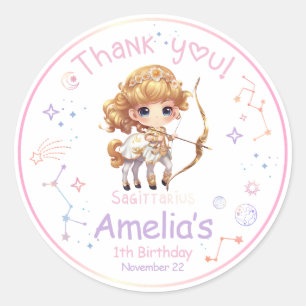 Sticker Rond Anniversaire du Sagittarius Zodiac