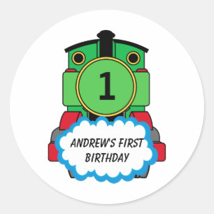 Sticker Rond Anniversaire Du Train Vert