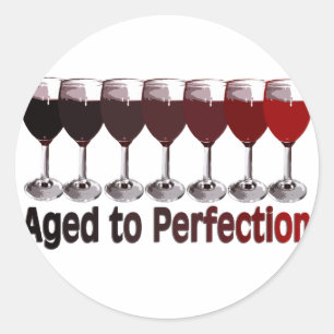 Sticker Rond Anniversaire du vin rouge