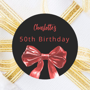 Sticker Rond Anniversaire noir noir