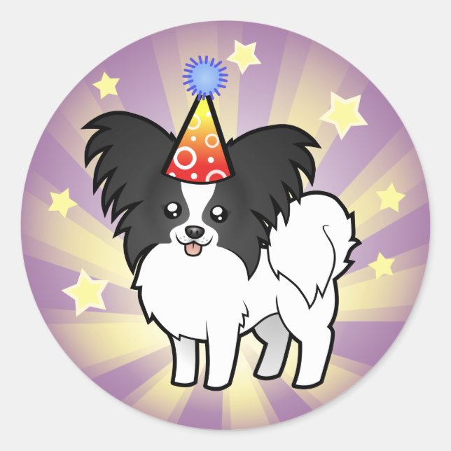 Sticker Rond Anniversaire Papillon (Devant)