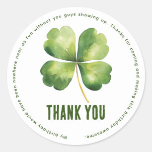 Sticker Rond Anniversaire Saint Patrick's Day Merci personnalis