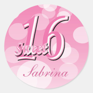 Sticker Rond Anniversaire seize ans