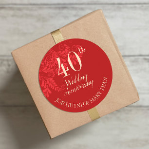 Sticker Rond Anniversaire traditionnel des Mariages chinois