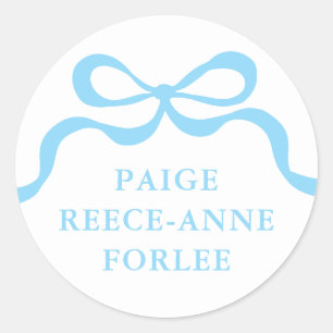 Sticker Rond Annonce de naissance de bébé garçon rétro personna