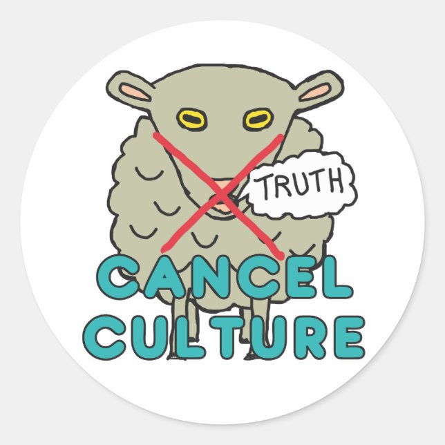Sticker Rond Annuler la culture (Devant)