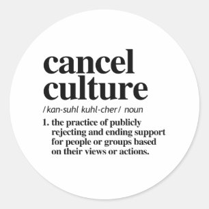 Sticker Rond Annuler la définition de culture